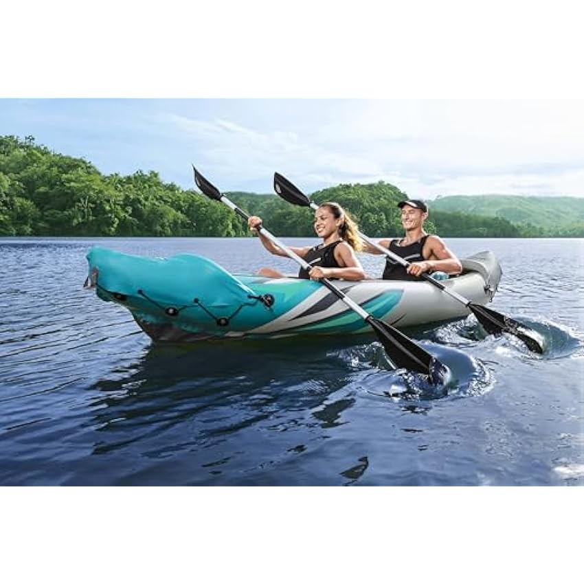 Bestway Hydro Force Inflatable Kayak Set | Includes Seat, Paddle, Hand Pump, Storage Carry Bag | Great for Adults, Kids and Families