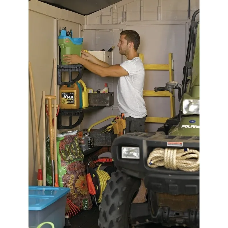 Factor 8 ft wide x 11 ft deep resin storage shed