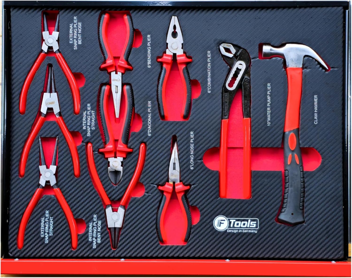 toolcar F-Tools Red XXL workshop trolley tool trolley filled with tools