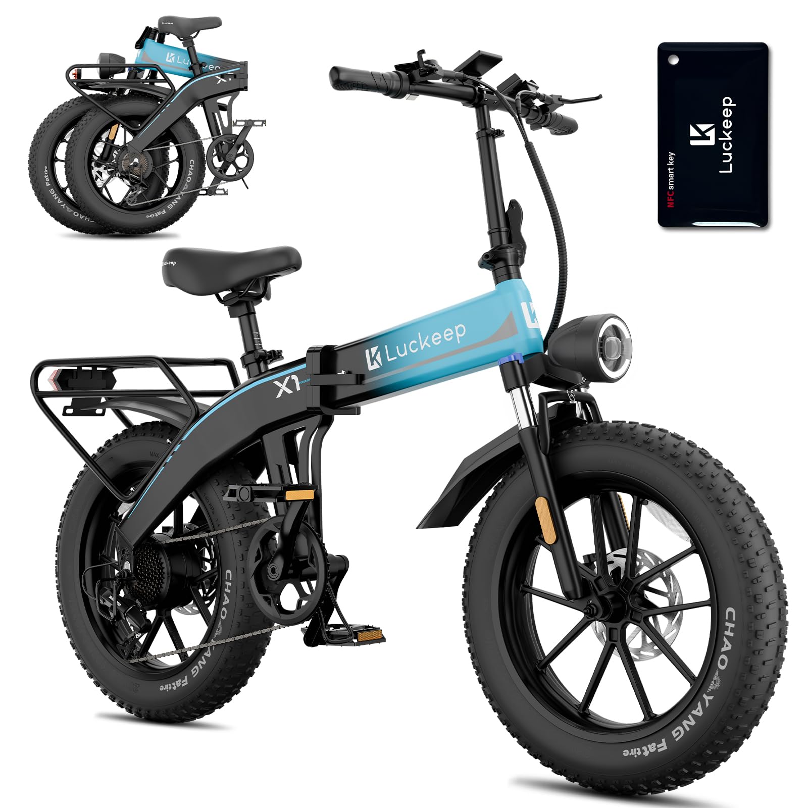 Folding Electric Bike for Adults 1500W Peak Motor, 28MPH 60 Miles,720WH Battery 20 x 4.0 Fat Tire Foldable Ebikes for Adults NFC/Anti-Theft/Hydraulic Brakes E-Bbike Commuter Men