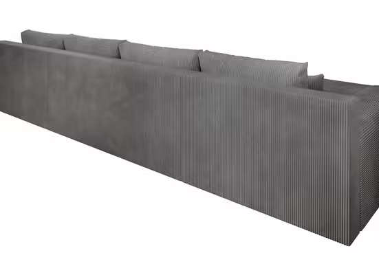 Corner sofa Credo corner sofa U-shaped, with sleeping function and bed box, U-shaped couch (dark gray)