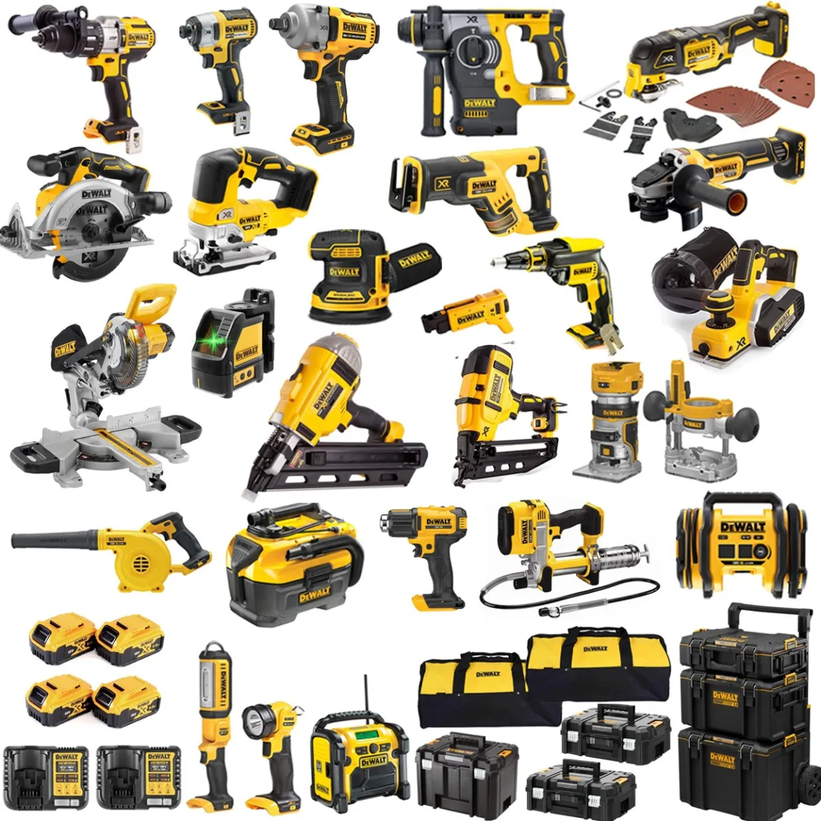 DEWALT 18V/20V MAX Cordless Brushless Power Tool Combo Kit – Professional 10–28 Piece Set with Lithium-Ion Batteries (DCK1020D2 / 28-Piece Pro Kit)