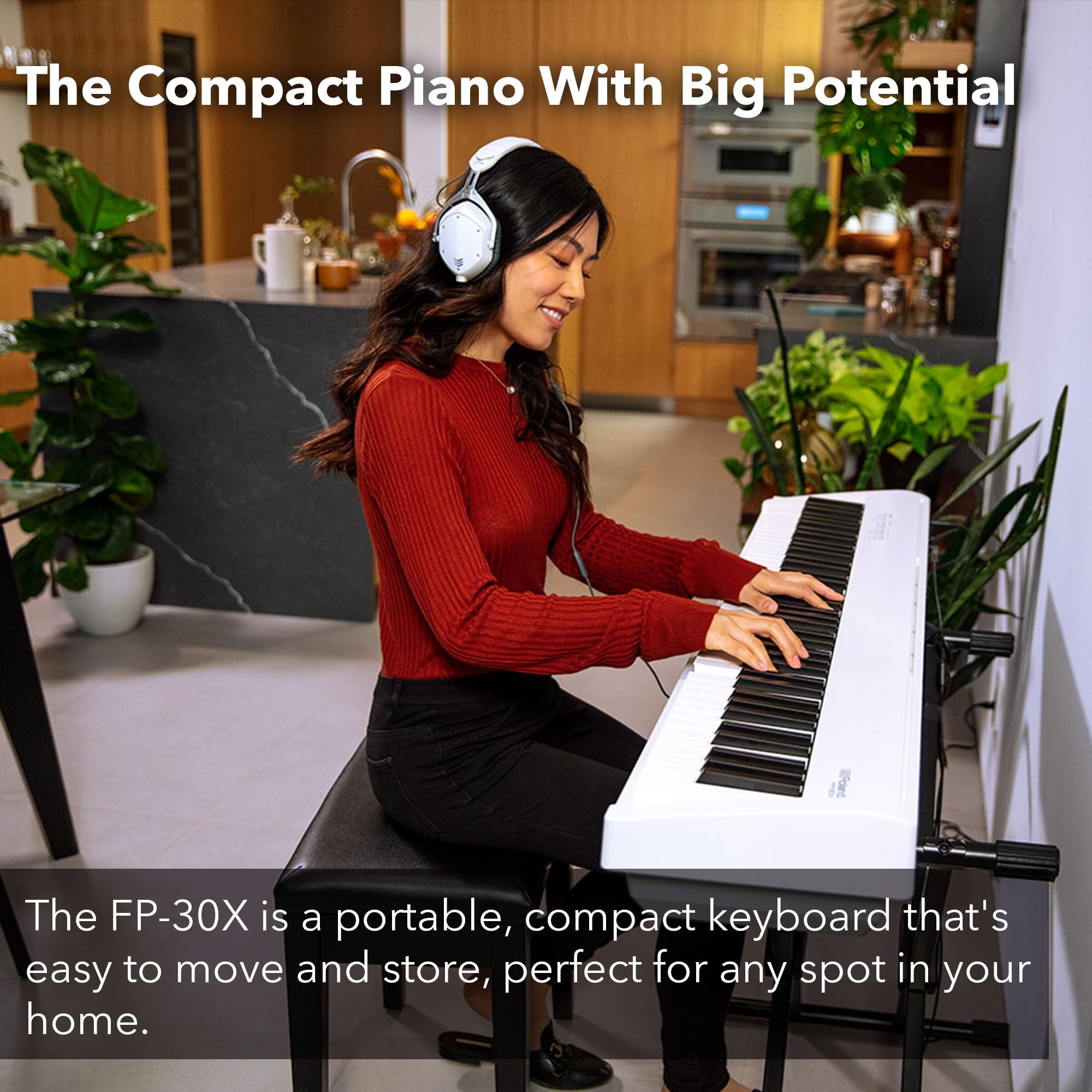 Roland FP-10 Digital Piano - Black Bundle with KSC-FP10 Stand, Bench, Sustain Pedal, Instructional Book, Online Lessons, Instructional DVD, and Austin Bazaar Polishing Cloth