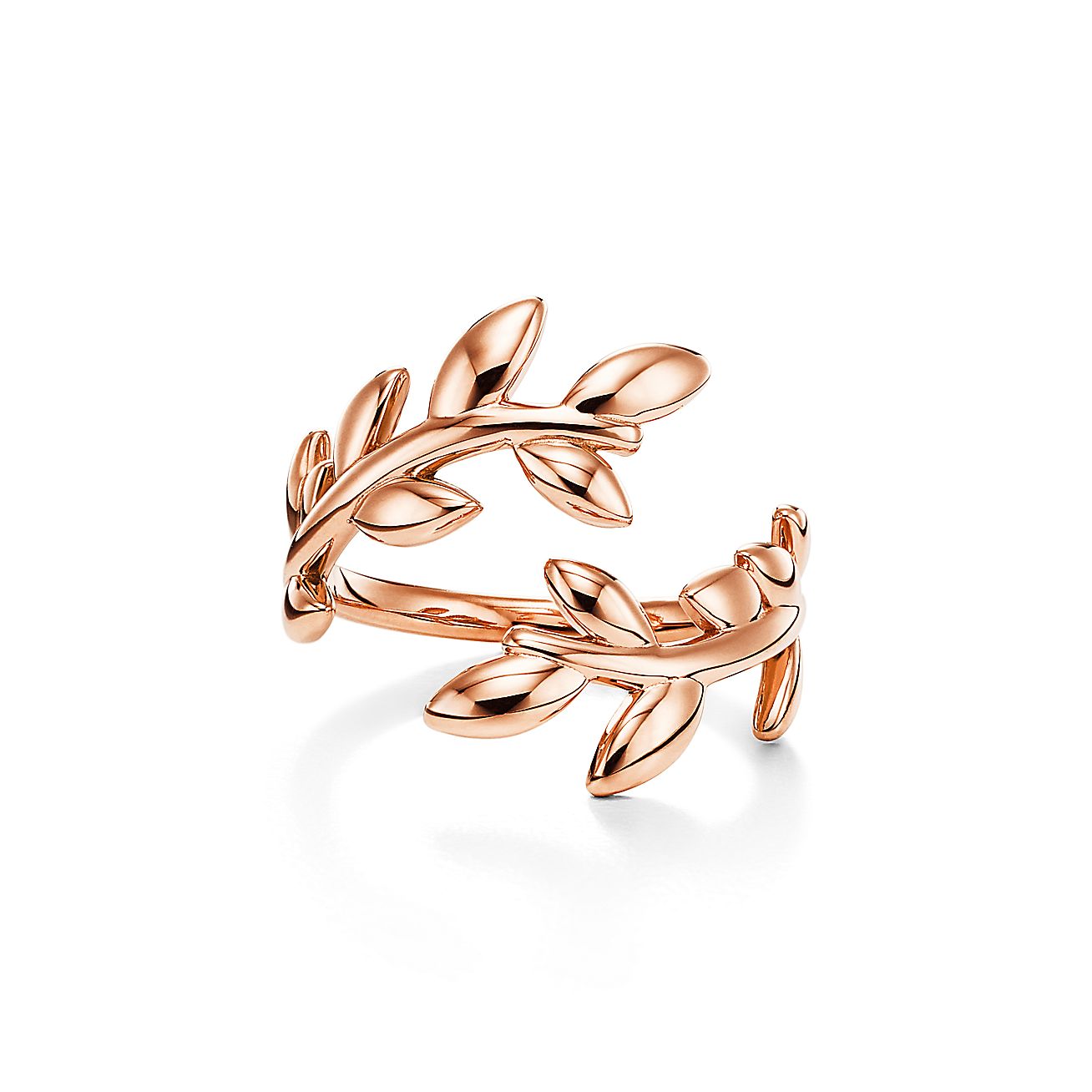Tiffany & Co. Paloma Picasso Olive Leaf Bypass Ring in Rose Gold