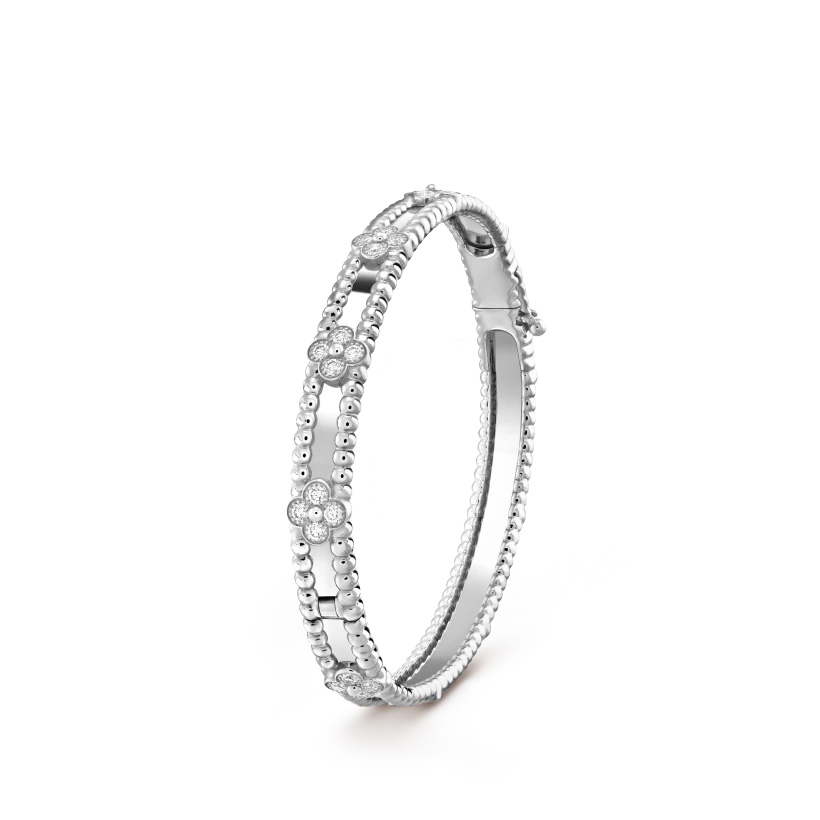 Van Cleef & Arpels Perlee sweet clovers bracelet, extra small model