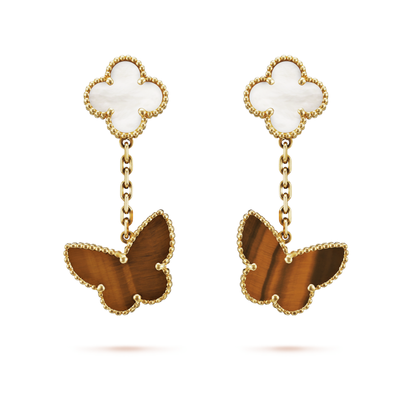 Van Cleef & Arpels Lucky Alhambra earrings, 2 motifs