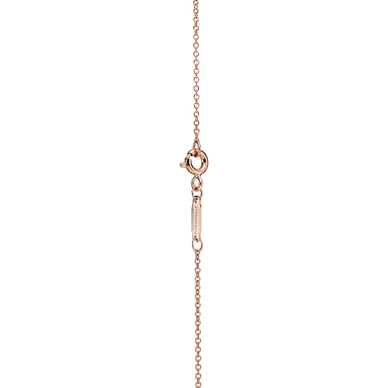 Tiffany & Co. Return to  Double Heart Tag Pendant in Rose Gold, Mini