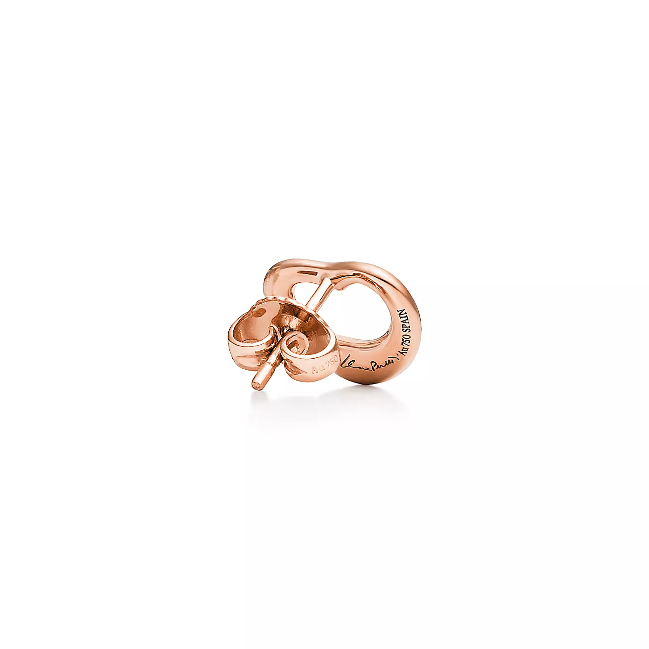 Tiffany & Co. Elsa Peretti Open Heart Stud Earrings in Rose Gold, 11 mm