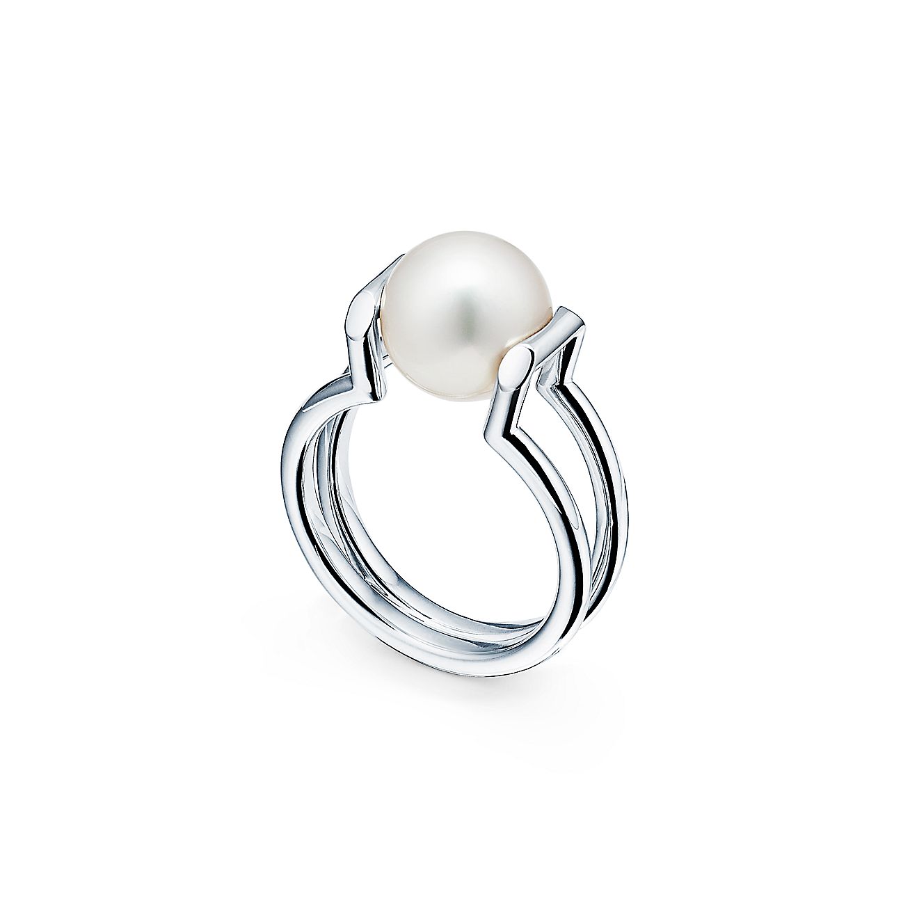 Tiffany & Co. HardWear Freshwater Pearl Ring in Sterling Silver