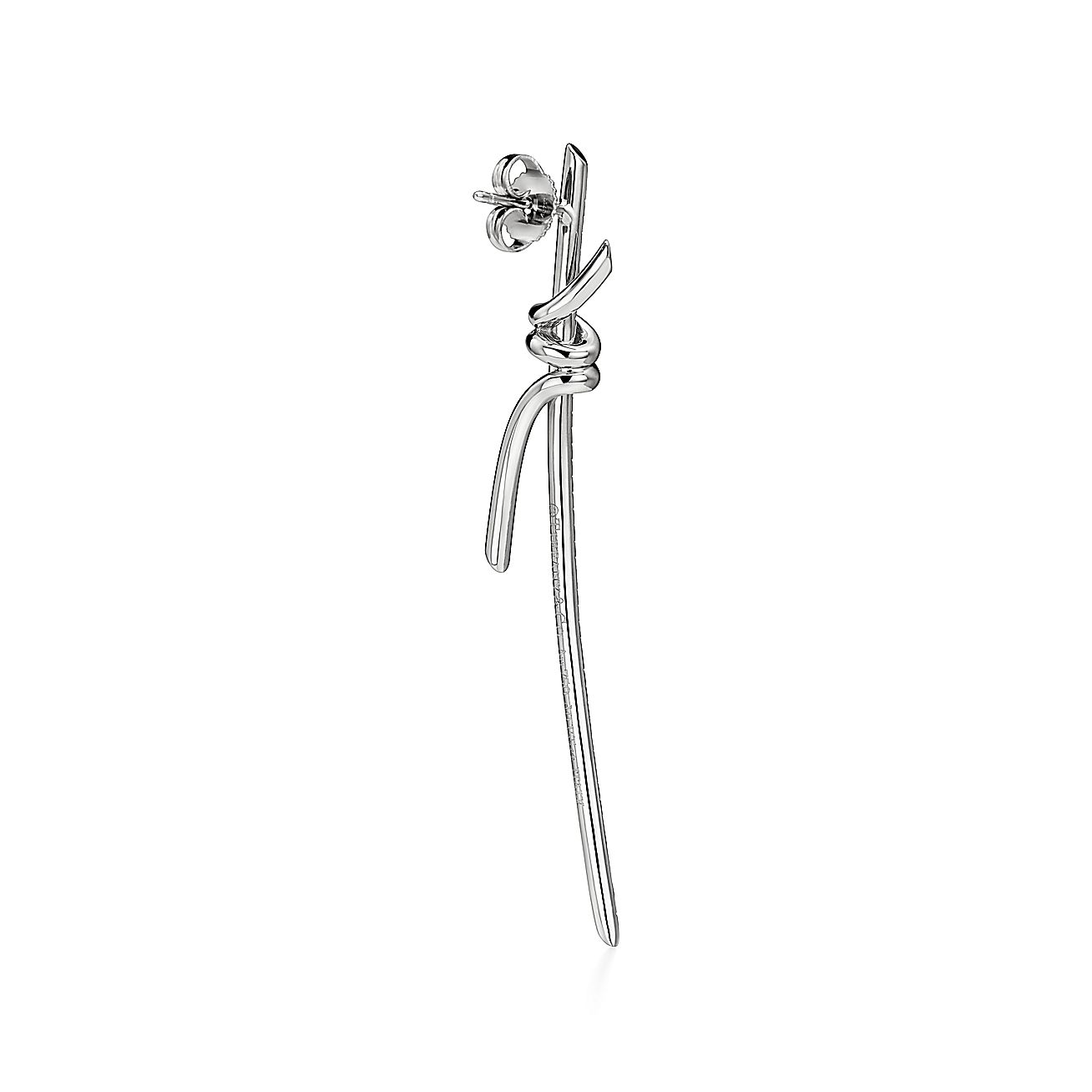 Tiffany & Co. Knot Drop Earrings in White Gold with Diamonds