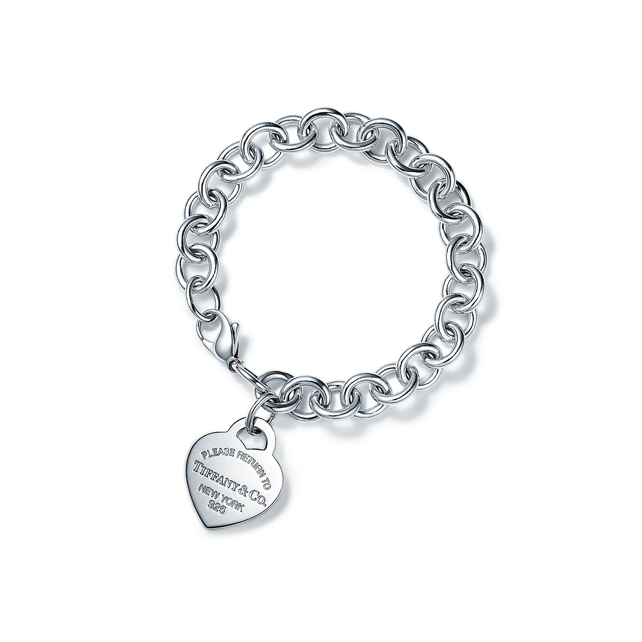 Tiffany & Co. Return to  Heart Tag Charm Bracelet in Silver