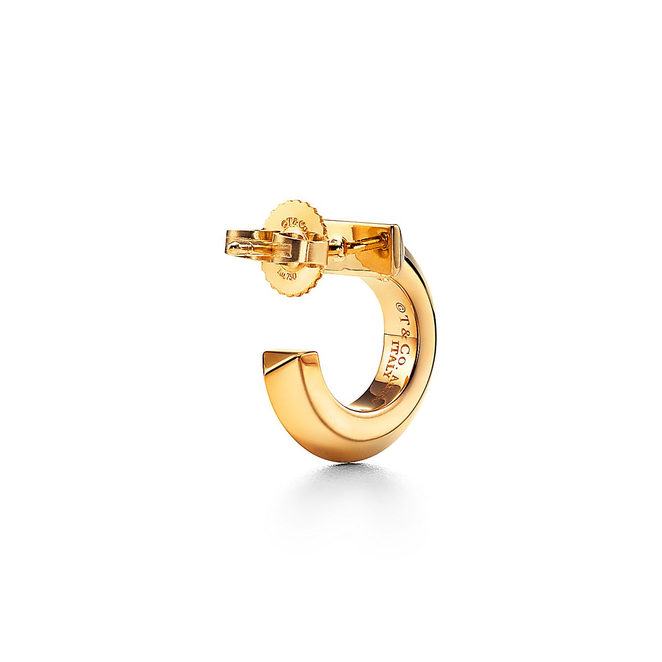 Tiffany & Co. T T1 Hoop Earrings in Yellow Gold