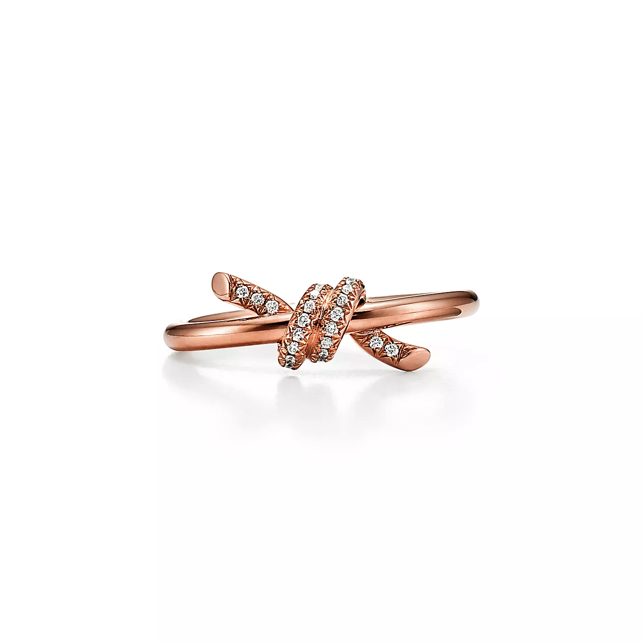 Tiffany & Co. Knot Ring in Rose Gold with Diamonds