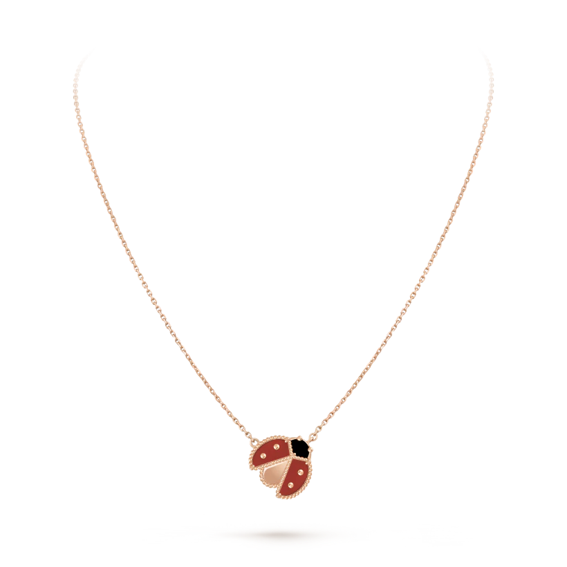 Van Cleef & Arpels Lucky Spring pendant, open wings ladybug