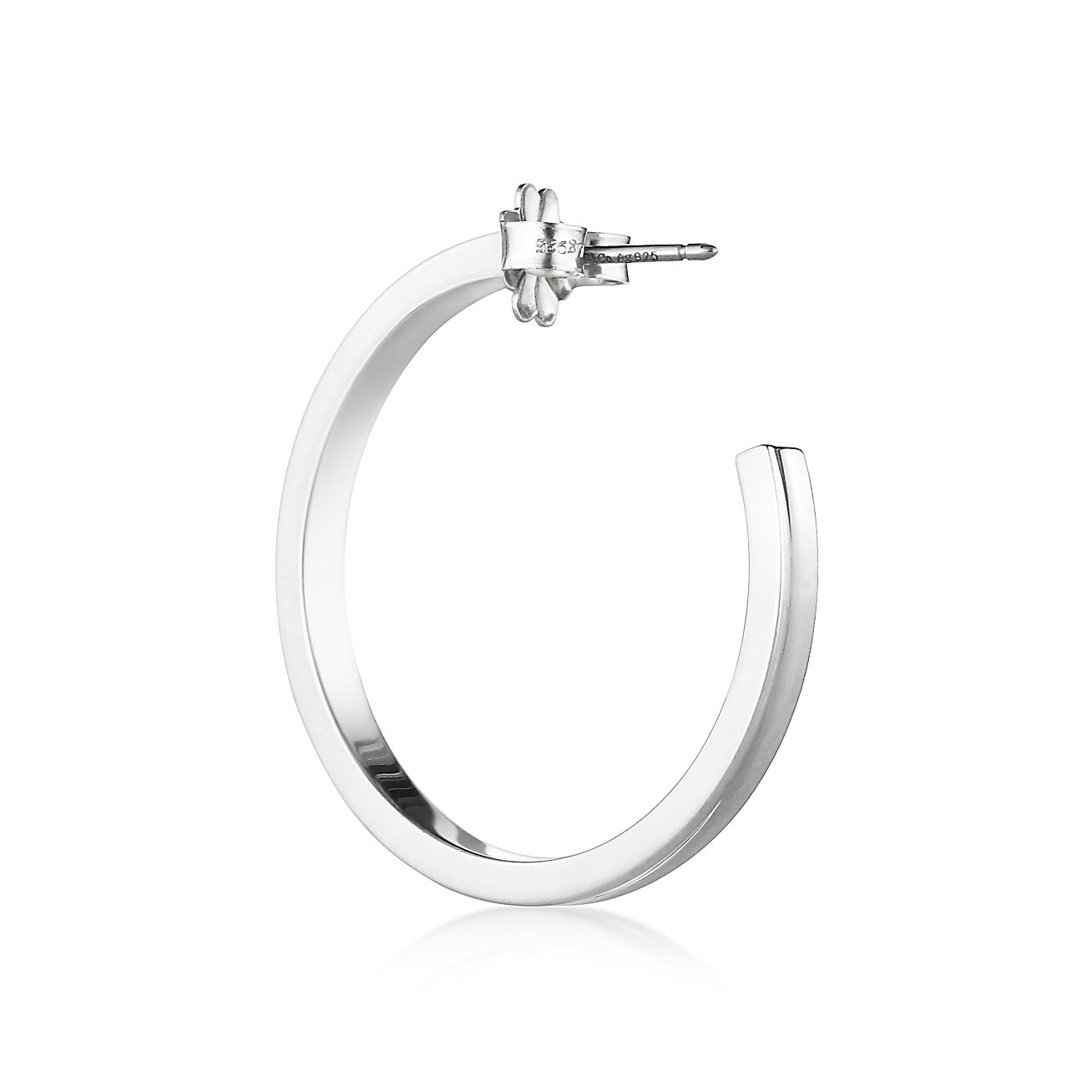 Tiffany & Co. 1837 Hoop Earrings in Silver, Medium