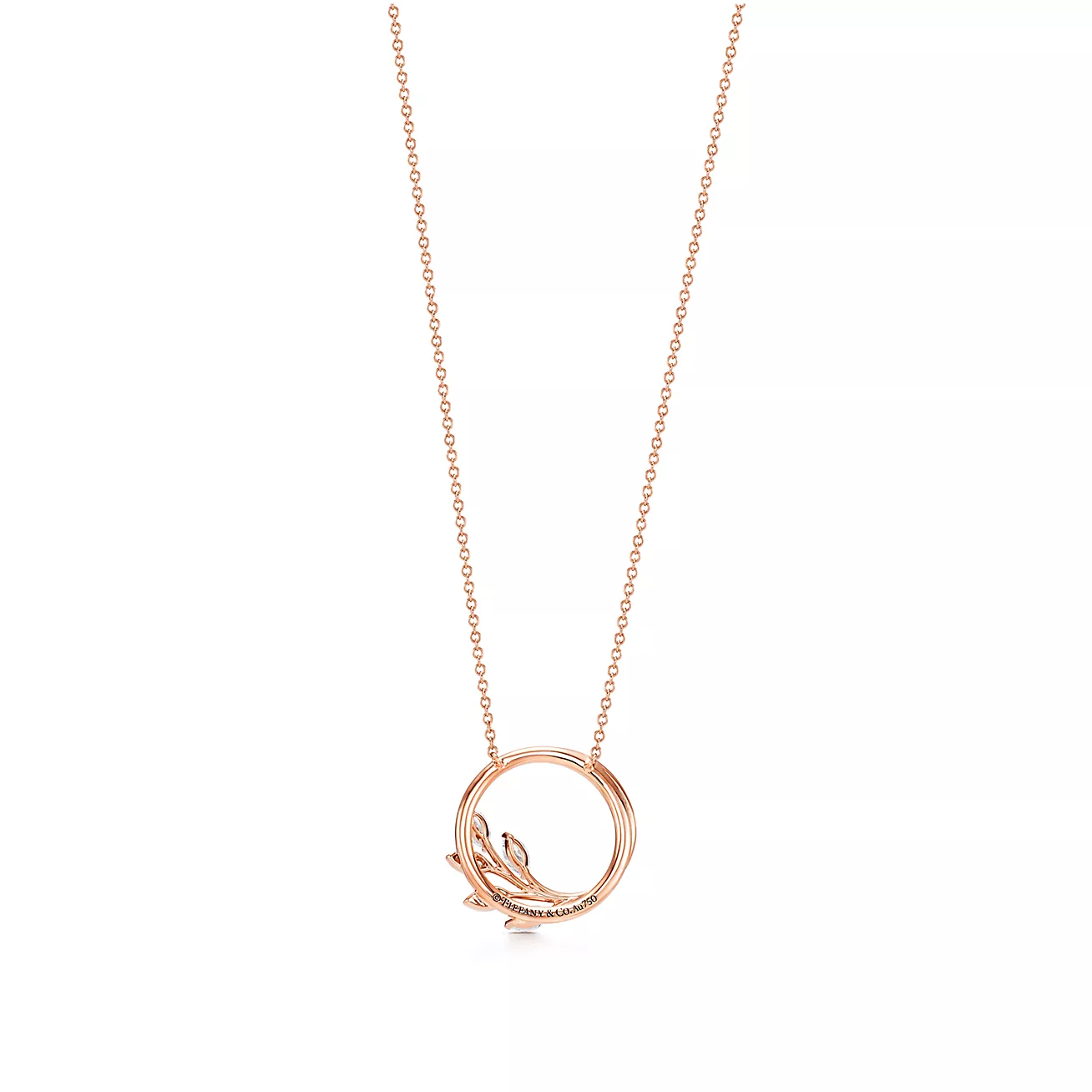 Tiffany & Co. Victoria Diamond Vine Circle Pendant in 18k Rose Gold