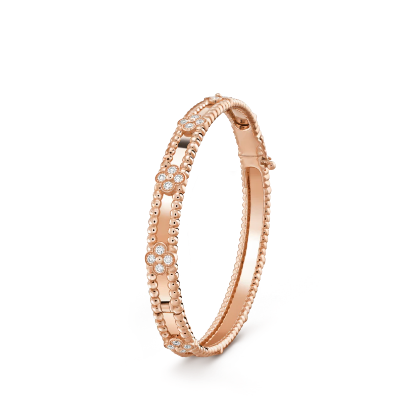 Van Cleef & Arpels Perlee sweet clovers bracelet, extra small model