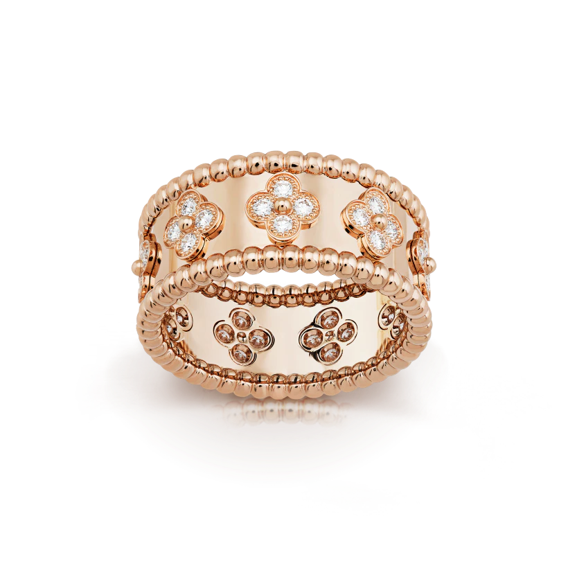 Van Cleef & Arpels Perlee clovers ring, medium model