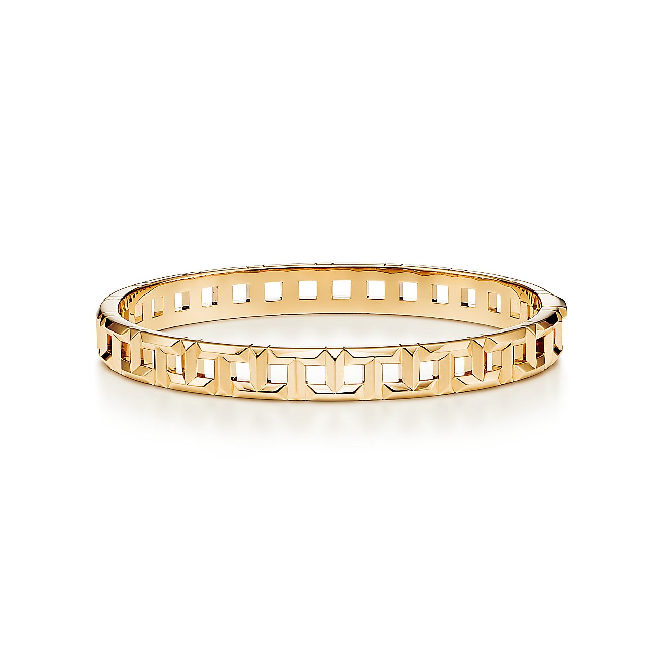 Tiffany & Co. T True Narrow Hinged Bangle in 18k Gold