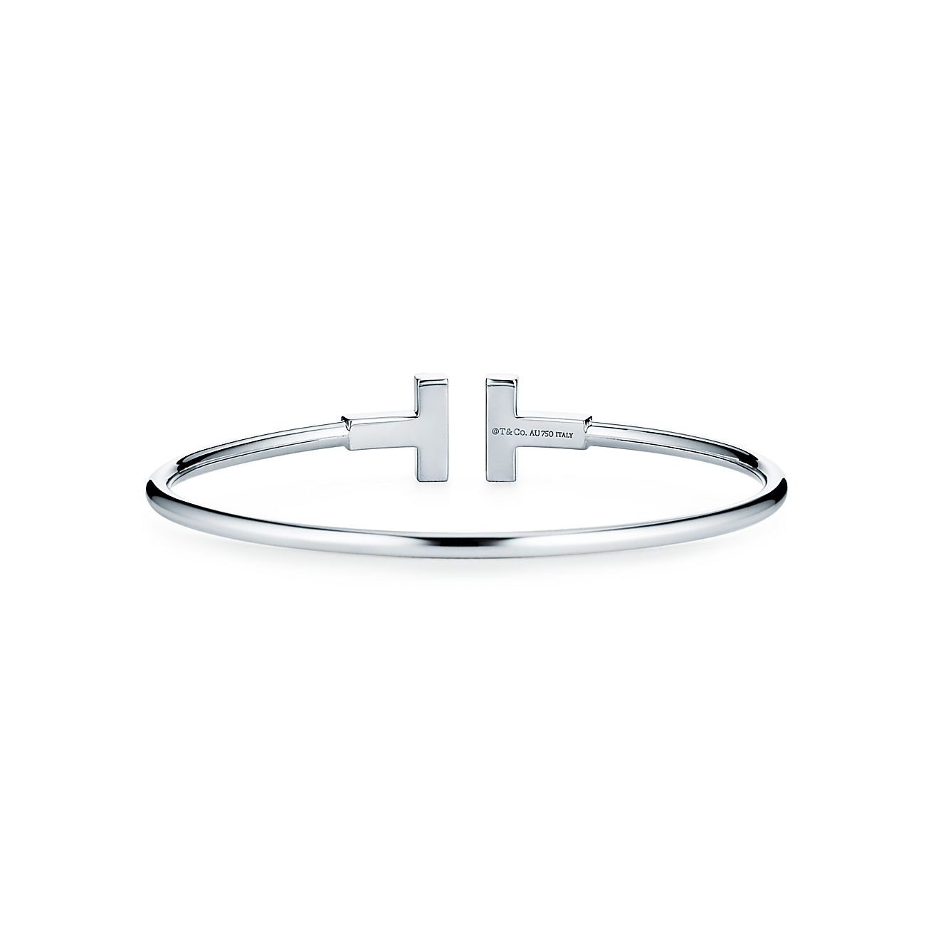 Tiffany & Co. T Diamond Wire Bracelet in 18k White Gold