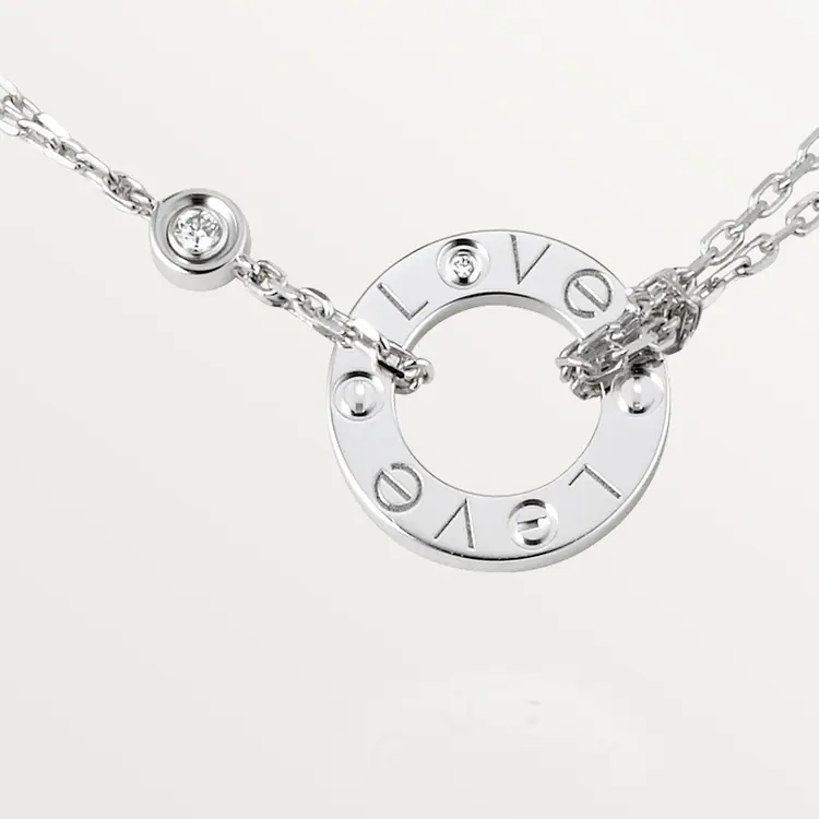 LOVE NECKLACE, 2 DIAMONDS