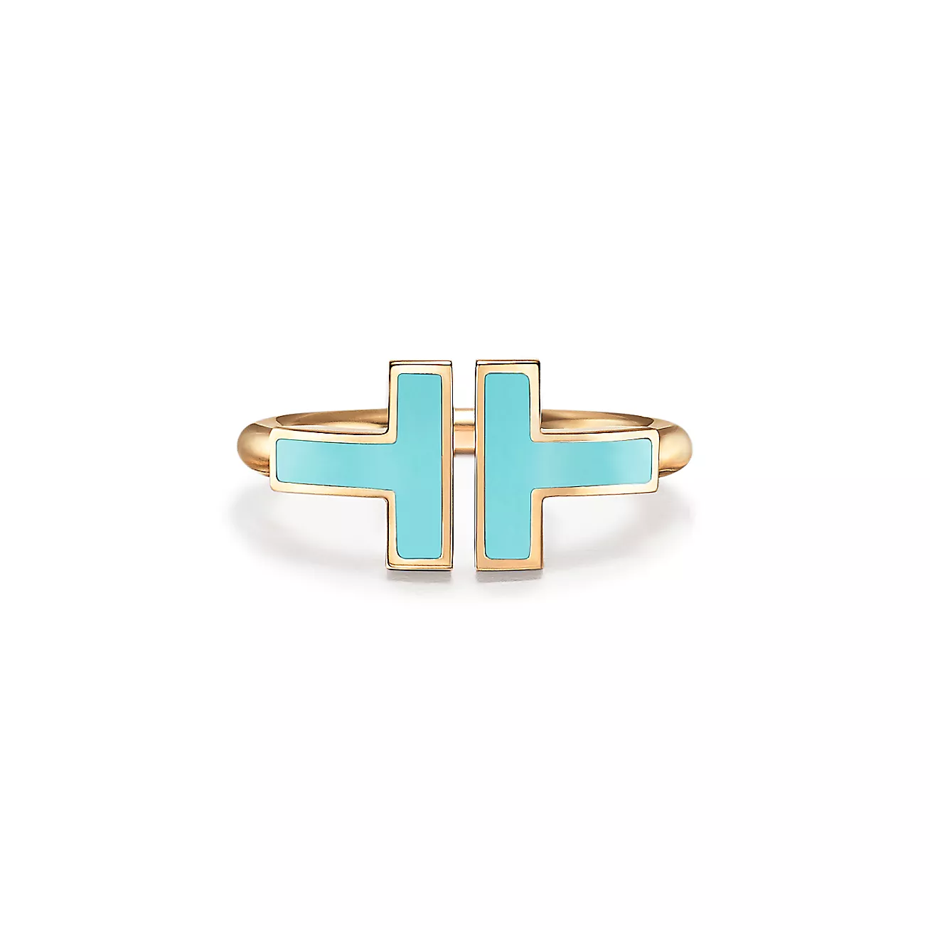Tiffany & Co. T Turquoise Wire Ring in 18k Gold