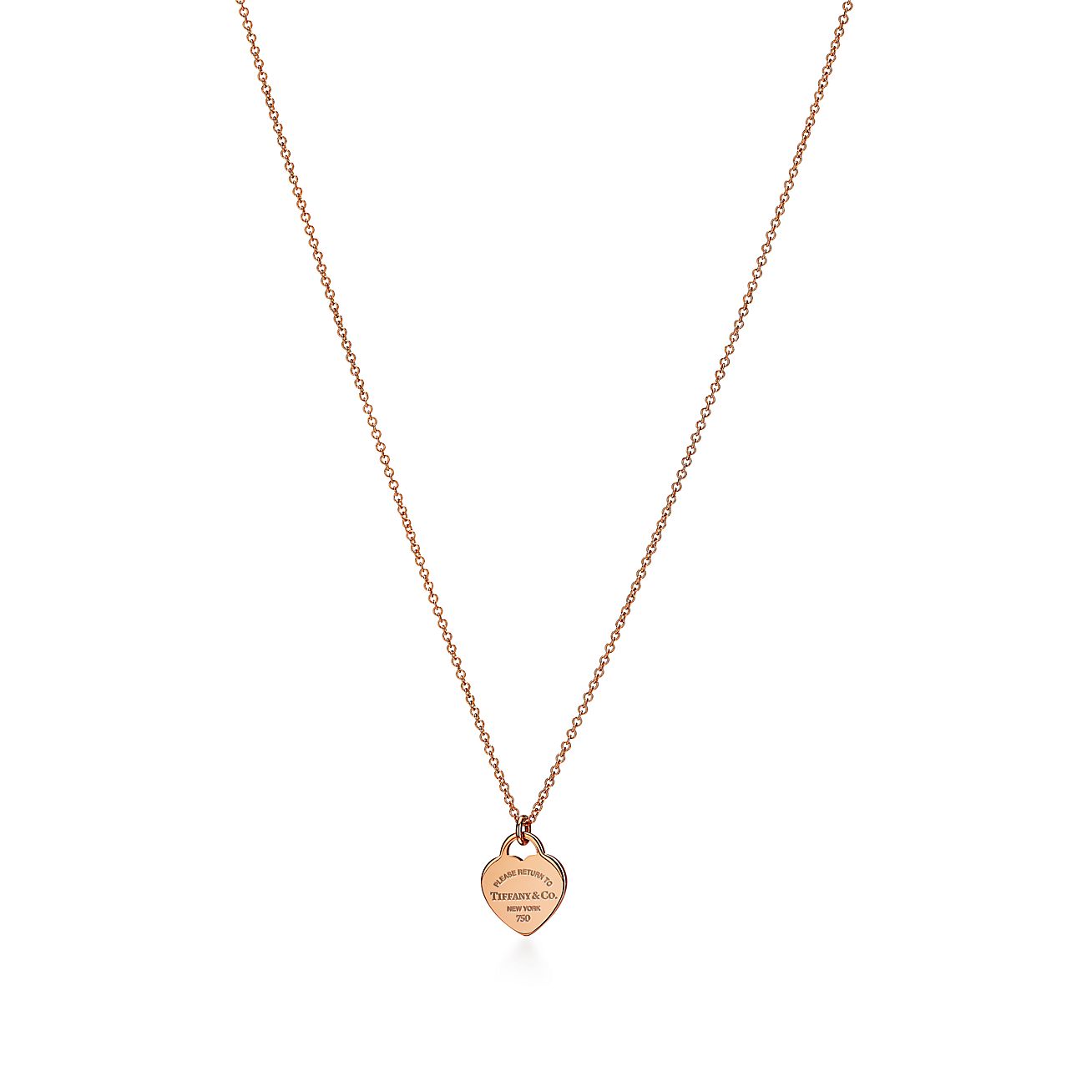 Tiffany & Co. Return to  Heart Tag Pendant in Rose Gold, Mini