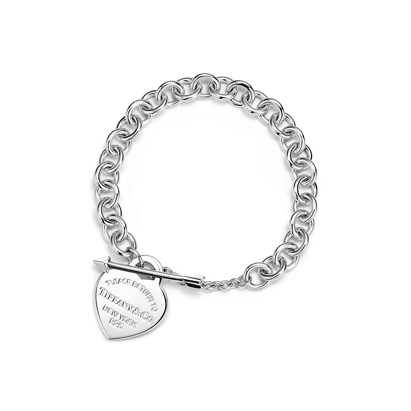 Tiffany & Co. Return to  Lovestruck Heart Tag Bracelet in Silver, Medium