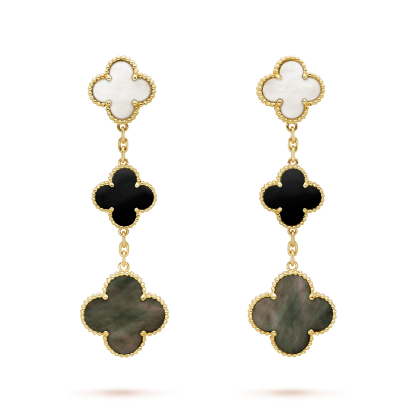 Van Cleef & Arpels Magic Alhambra earrings, 3 motifs