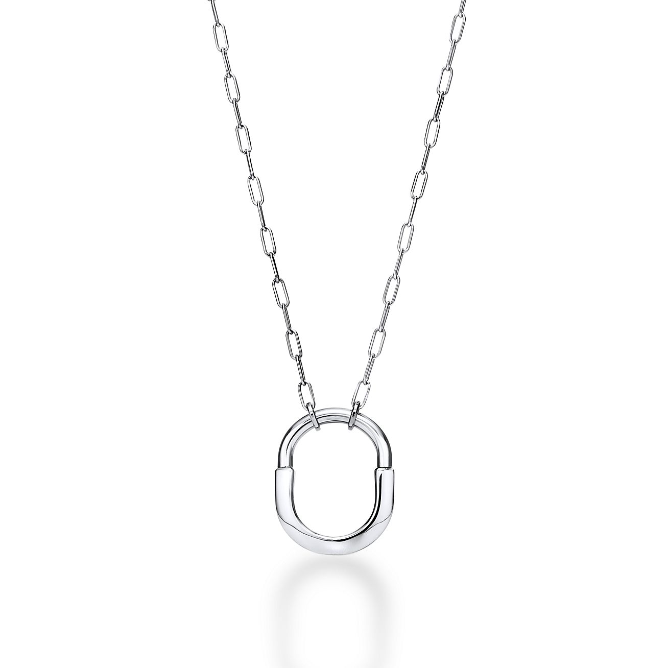 Tiffany & Co. Lock Pendant in White Gold, Medium