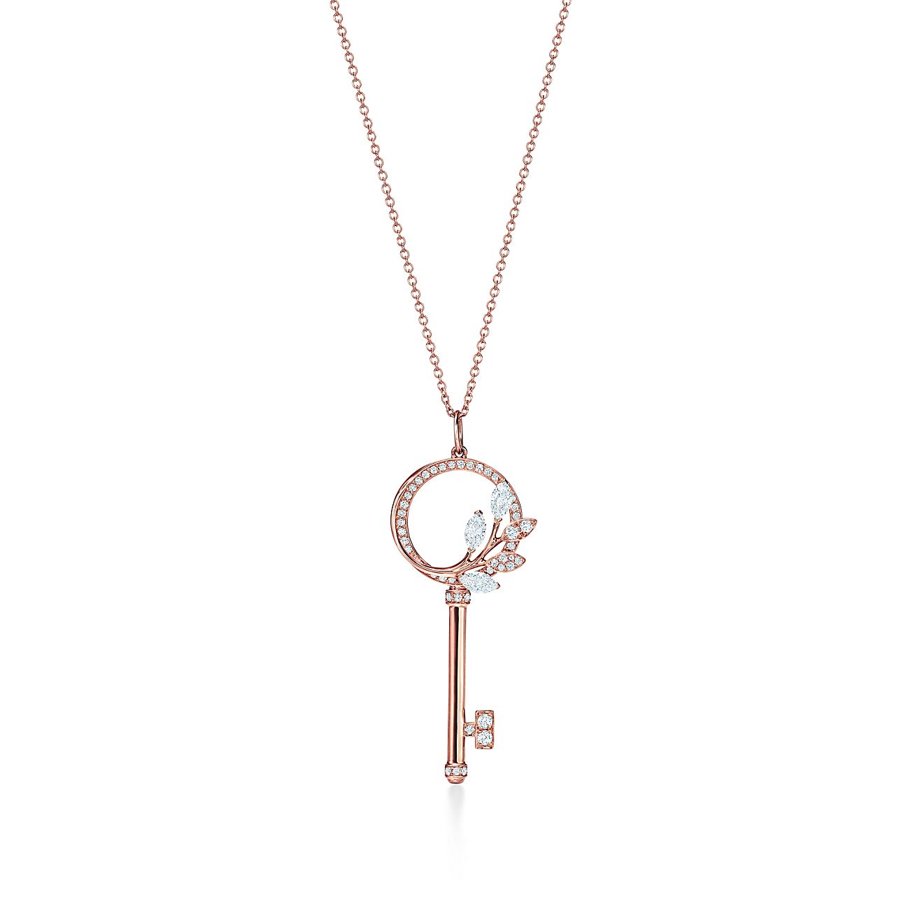 Tiffany & Co. Keys  Victoria Diamond Vine Circle Key in 18k Rose Gold