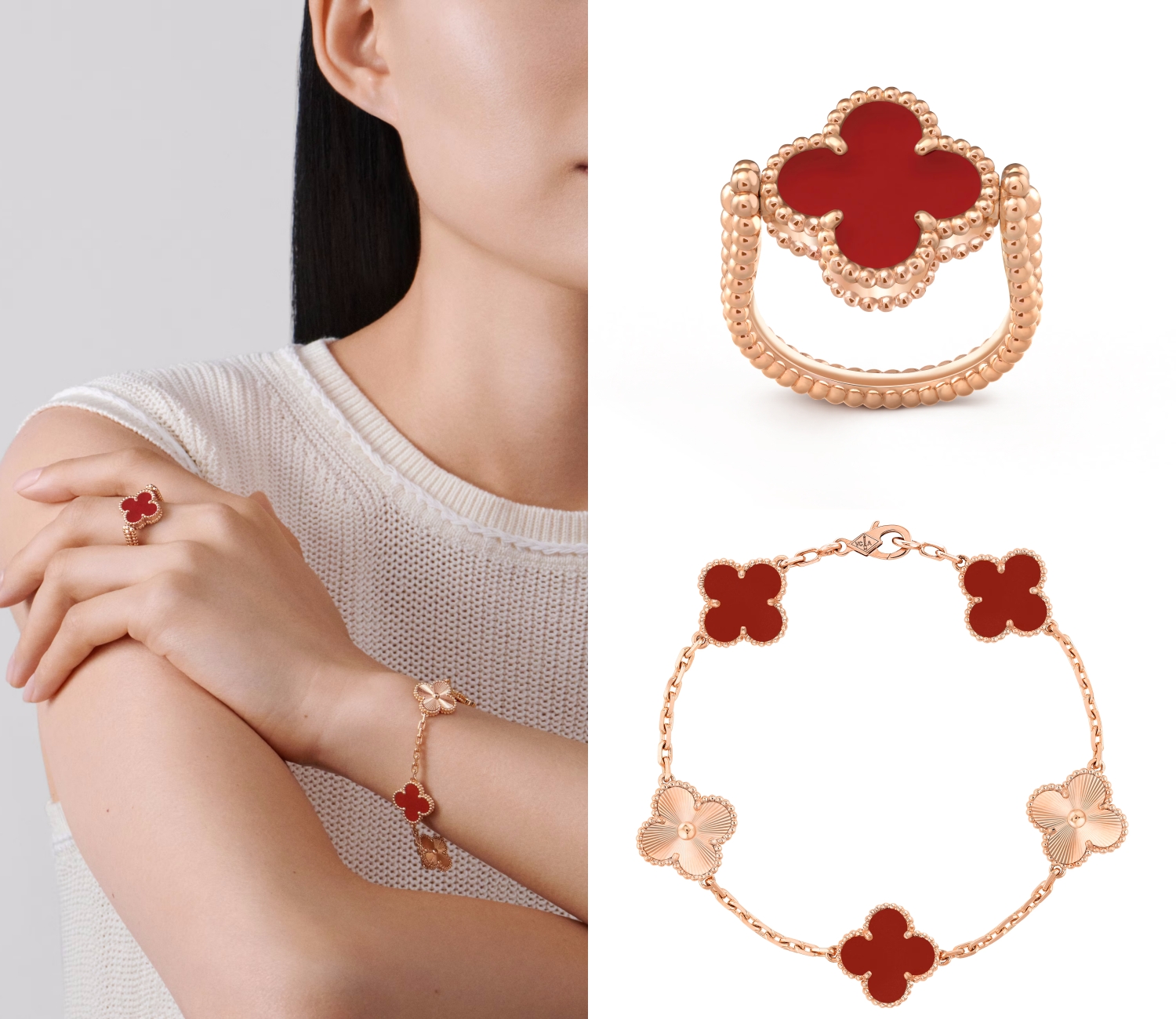 Van Cleef & Arpels 5-piece bracelet set + ring