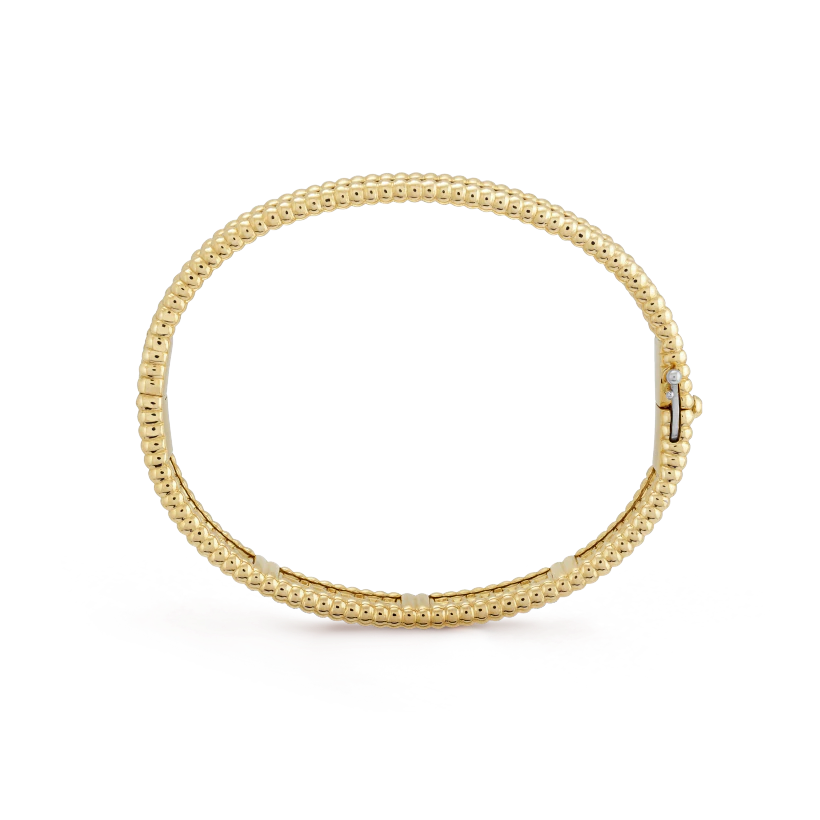 Van Cleef & Arpels Perlee diamonds bracelet, 3 rows, small model