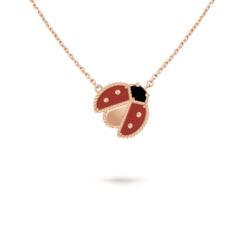 Van Cleef & Arpels Lucky Spring pendant, open wings ladybug
