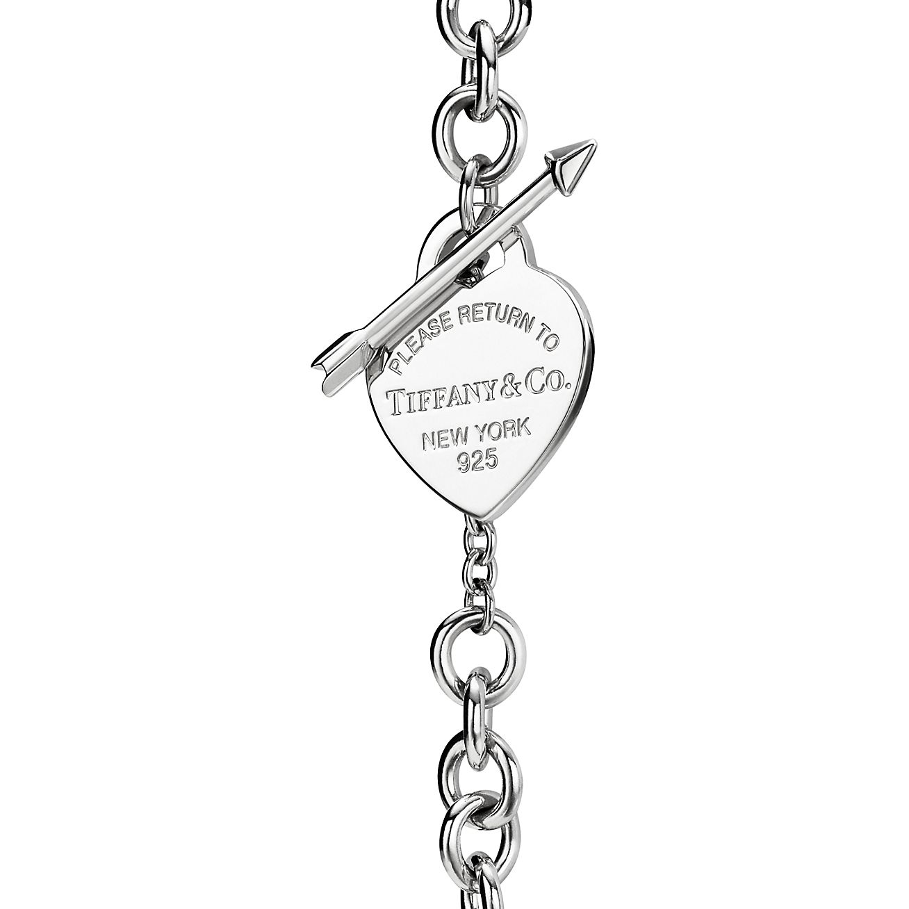 Tiffany & Co. Return to  Lovestruck Heart Tag Bracelet in Silver, Medium