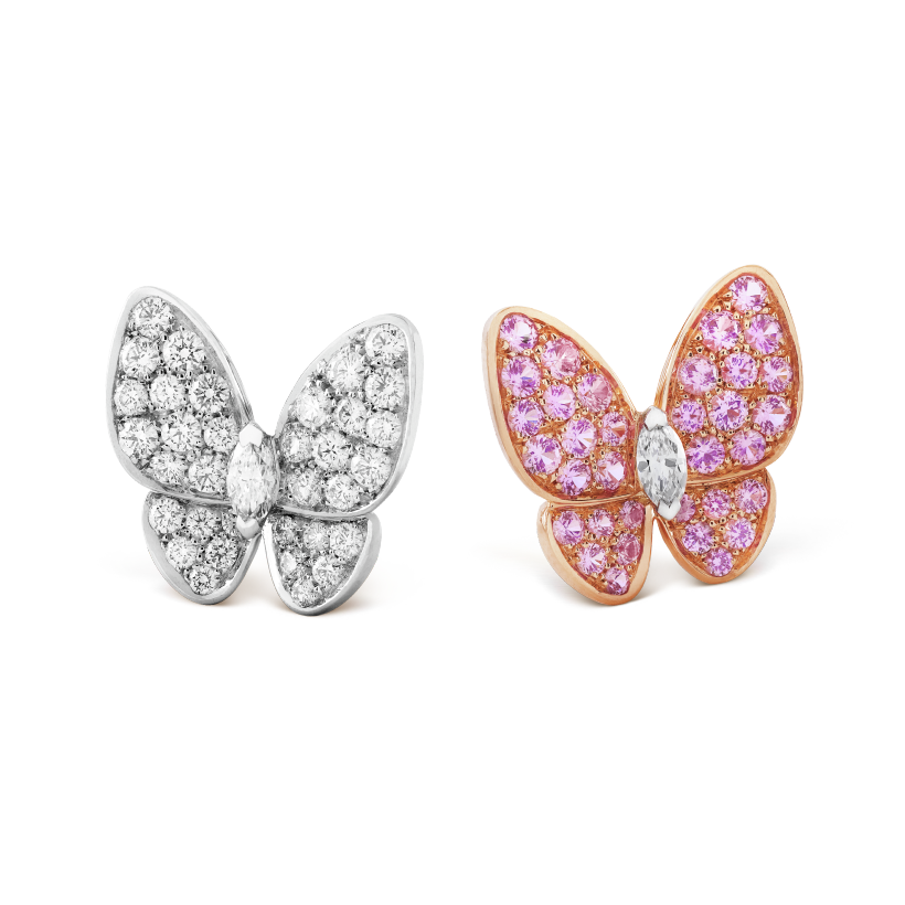 Van Cleef & Arpels Two Butterfly earrings