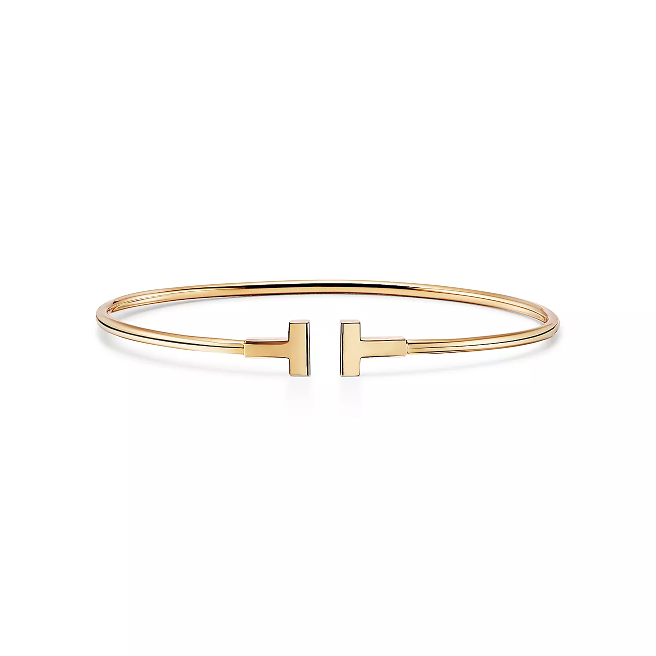 Tiffany & Co. T Narrow Wire Bracelet in 18k Gold