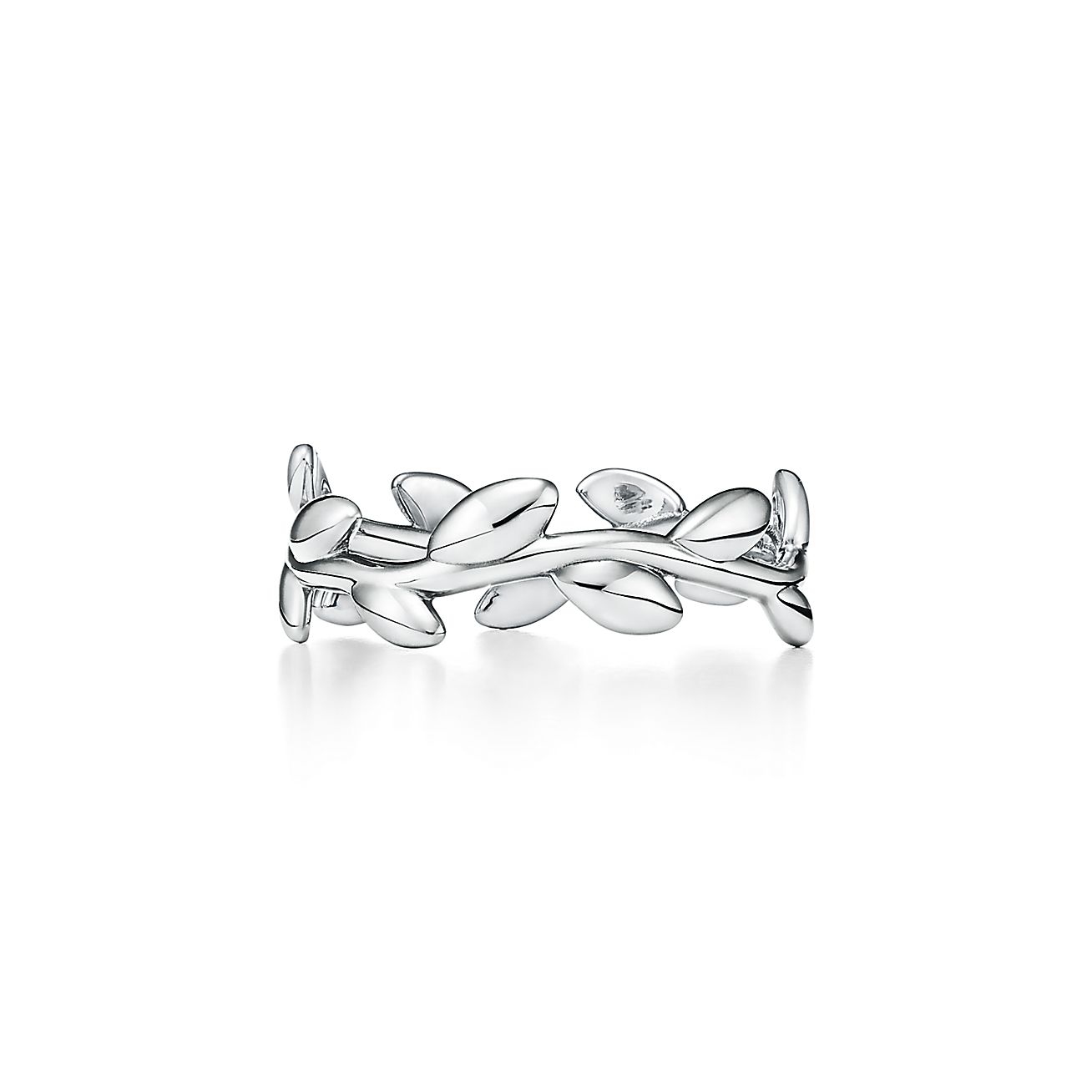 Tiffany & Co. Paloma Picasso Olive Leaf Band Ring in Silver, Narrow
