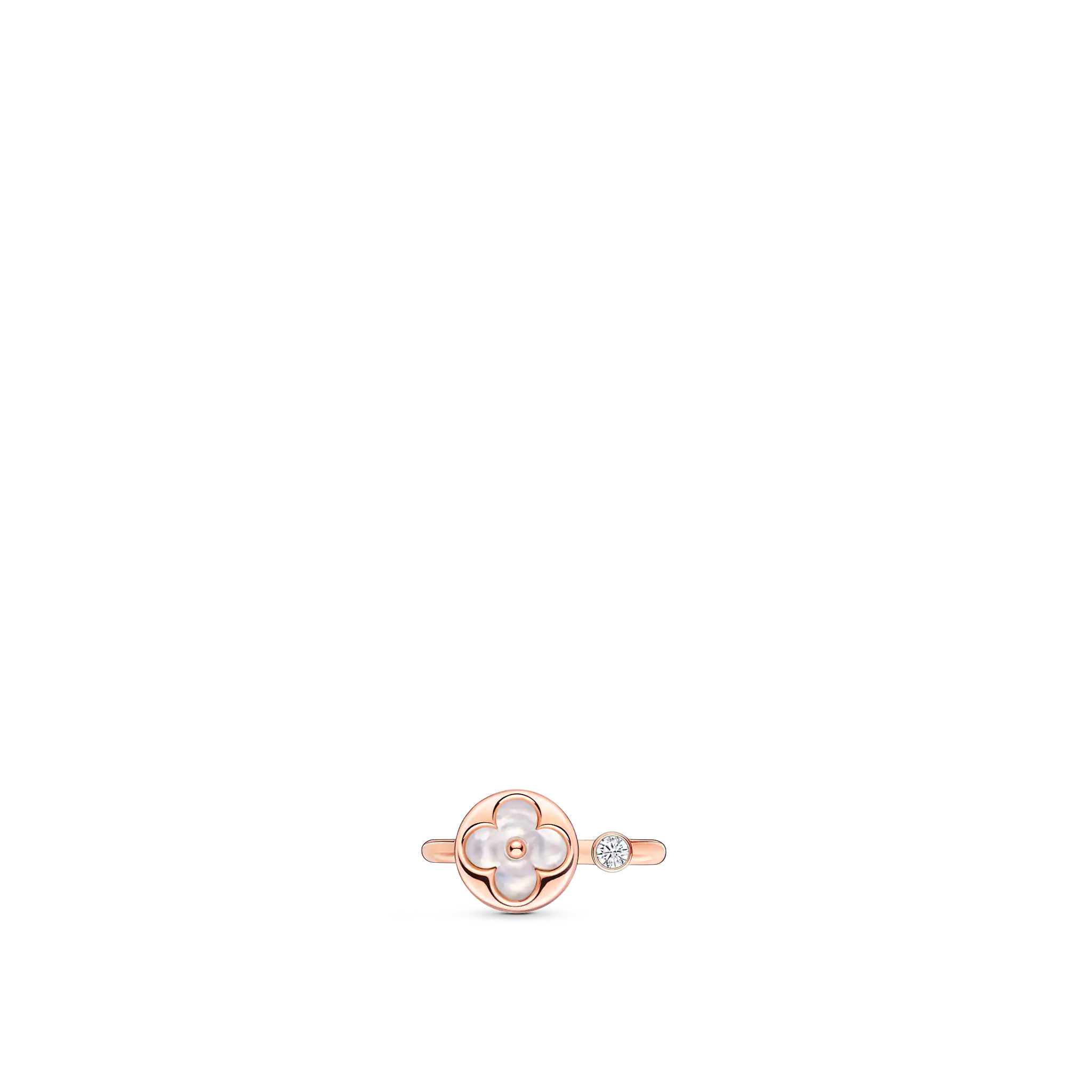 Louis Vuitton Color Blossom Mini Sun Ring, Pink Gold, White Mother-Of-Pearl And Diamond