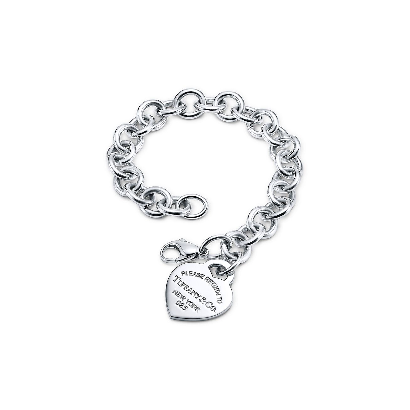 Tiffany & Co. Return to  Heart Tag Charm Bracelet in Silver