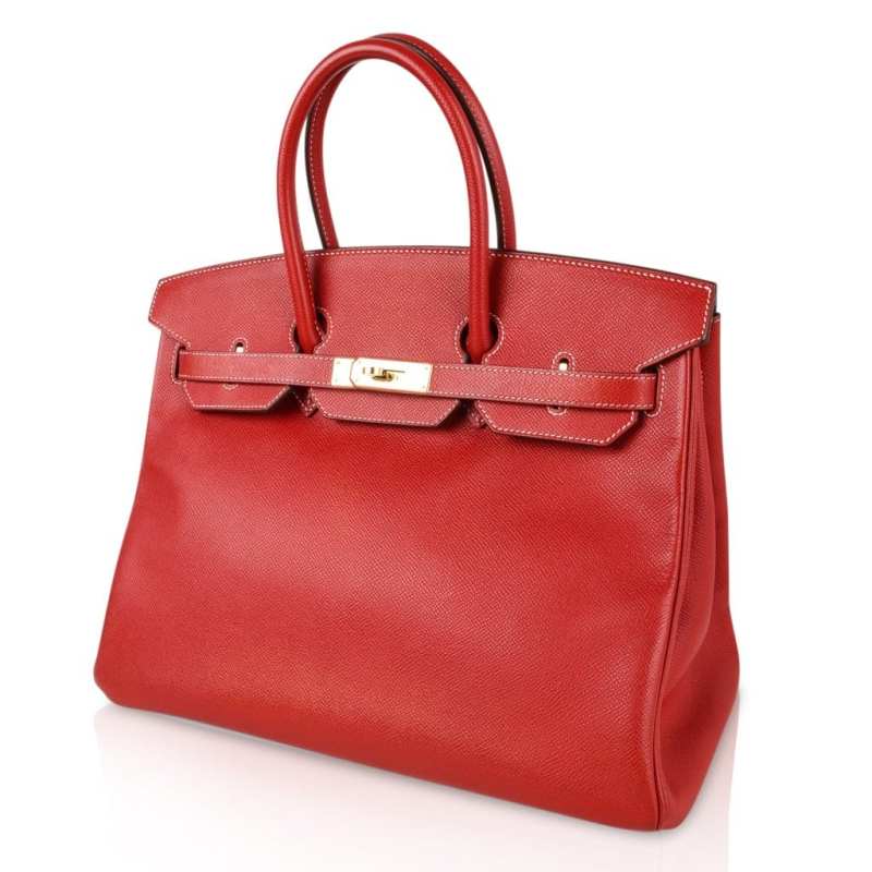 Birkin 28 Bag Rouge Casaque Candy Limited Edition Epsom Gold