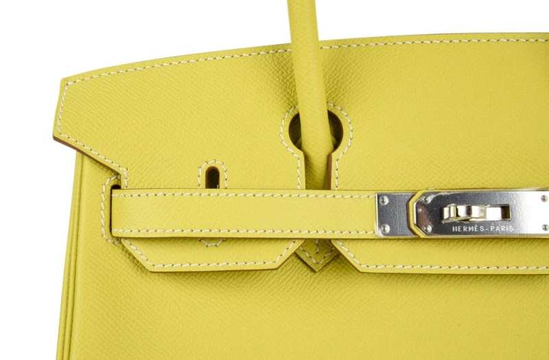 Birkin 30 Bag Rare Lime Candy Limited Edition Gris Perle Interior Palladium