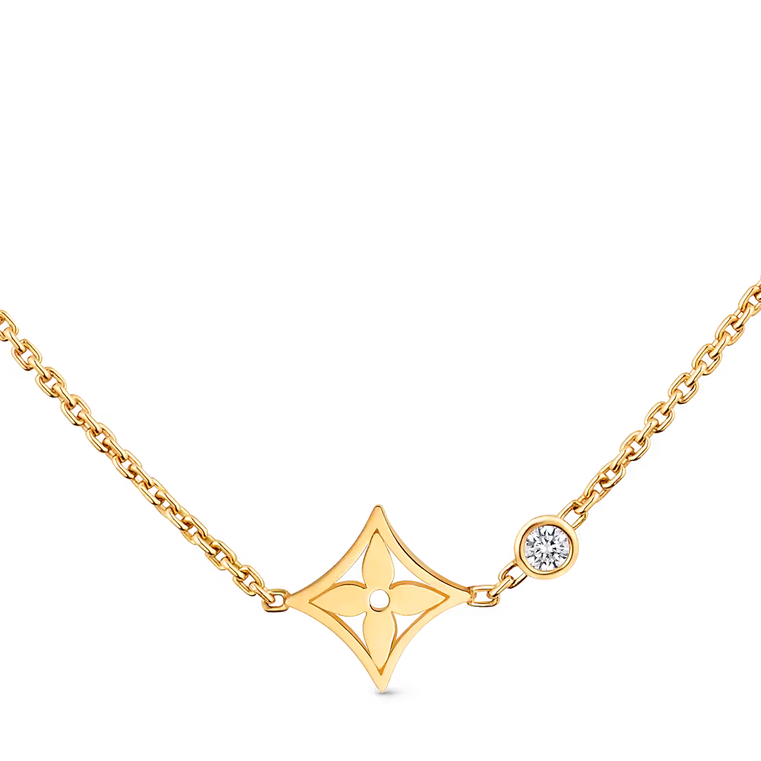 Louis Vuitton Idylle Blossom pendant, yellow gold and diamond Q93280