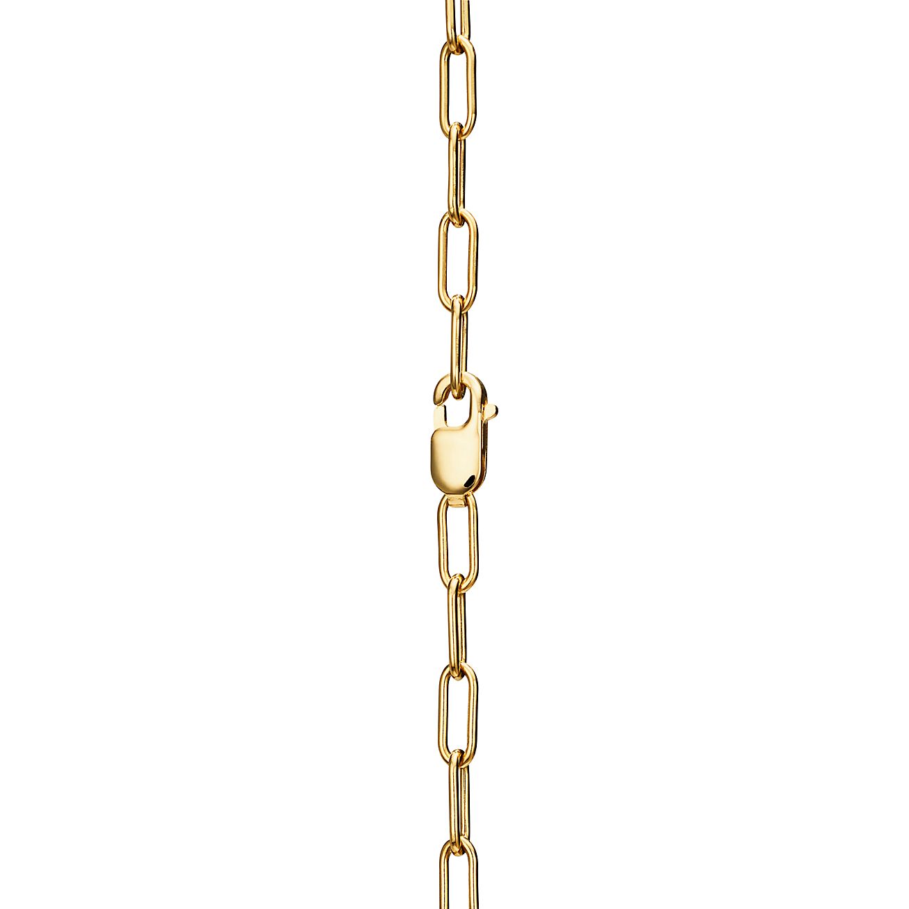 Tiffany & Co. Lock Pendant in Yellow Gold with Pave Diamonds, Medium