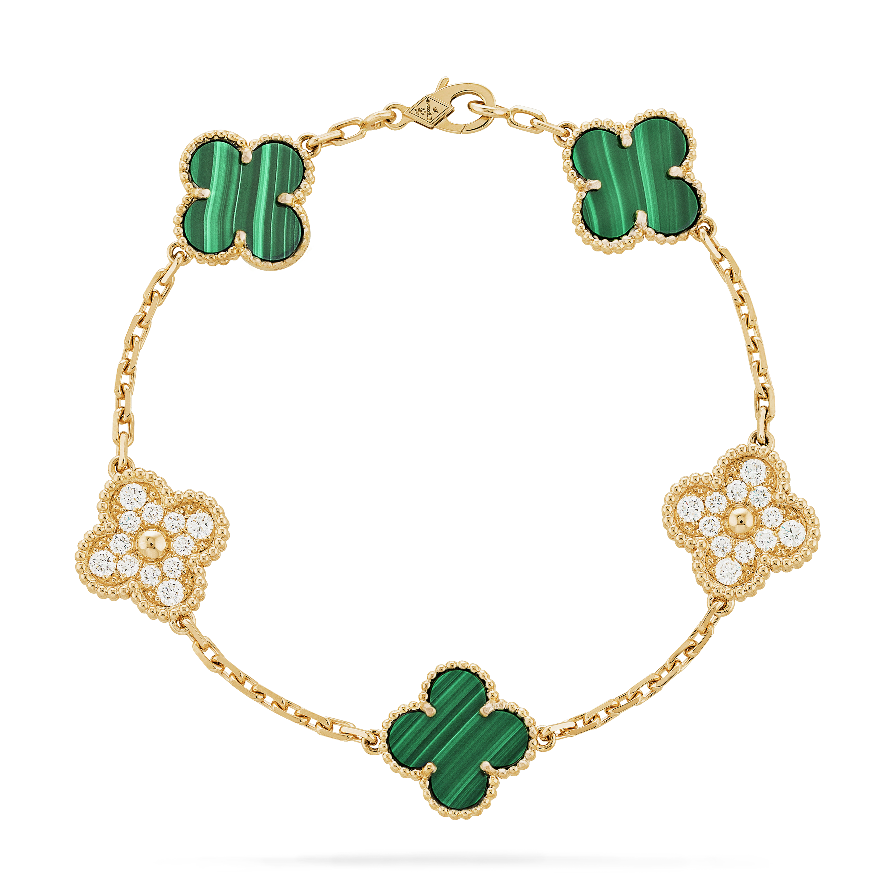 Vintage Alhambra Bracelet, 5 Charms