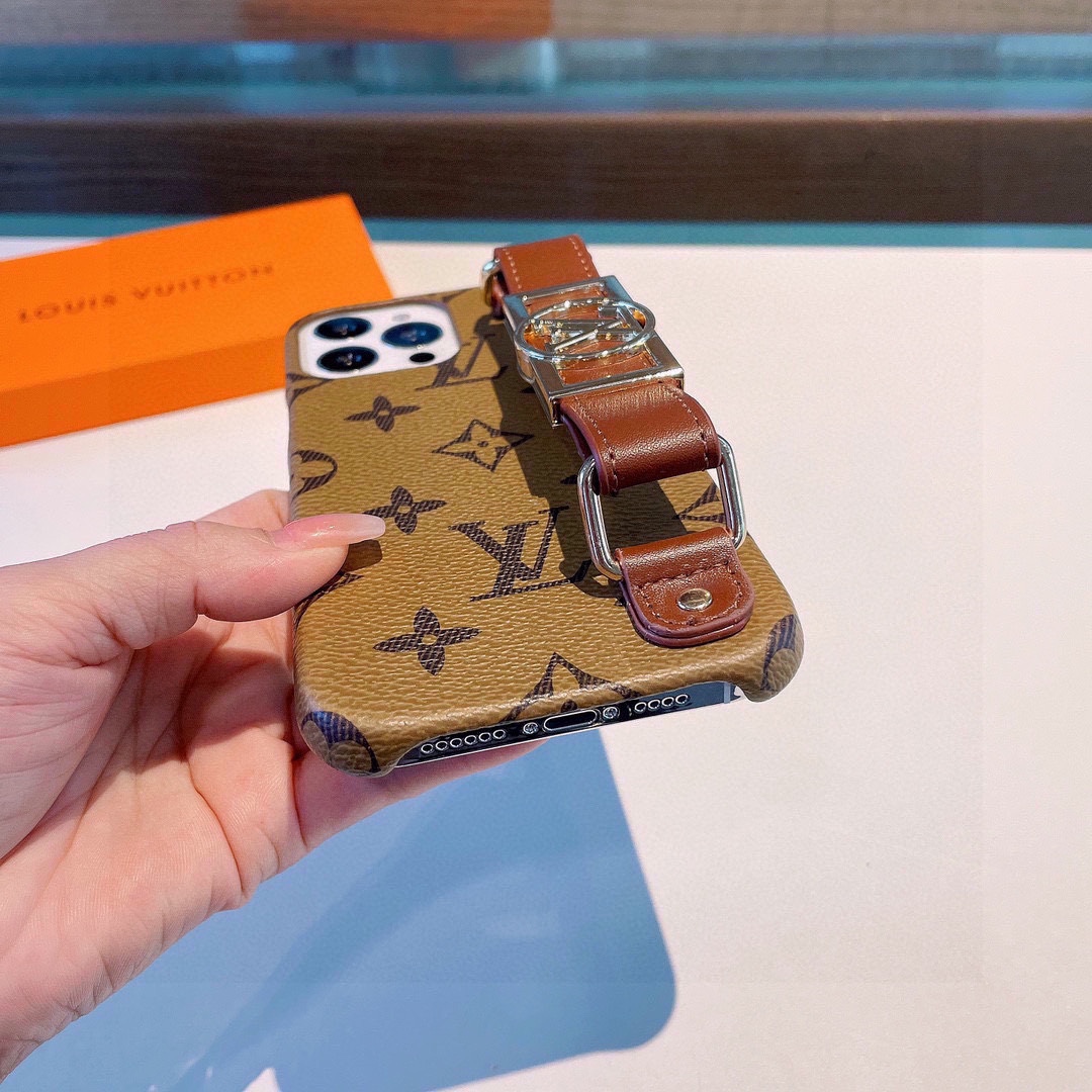 Louis Vuitton | Flower Patterns Star Leather iPhone Case