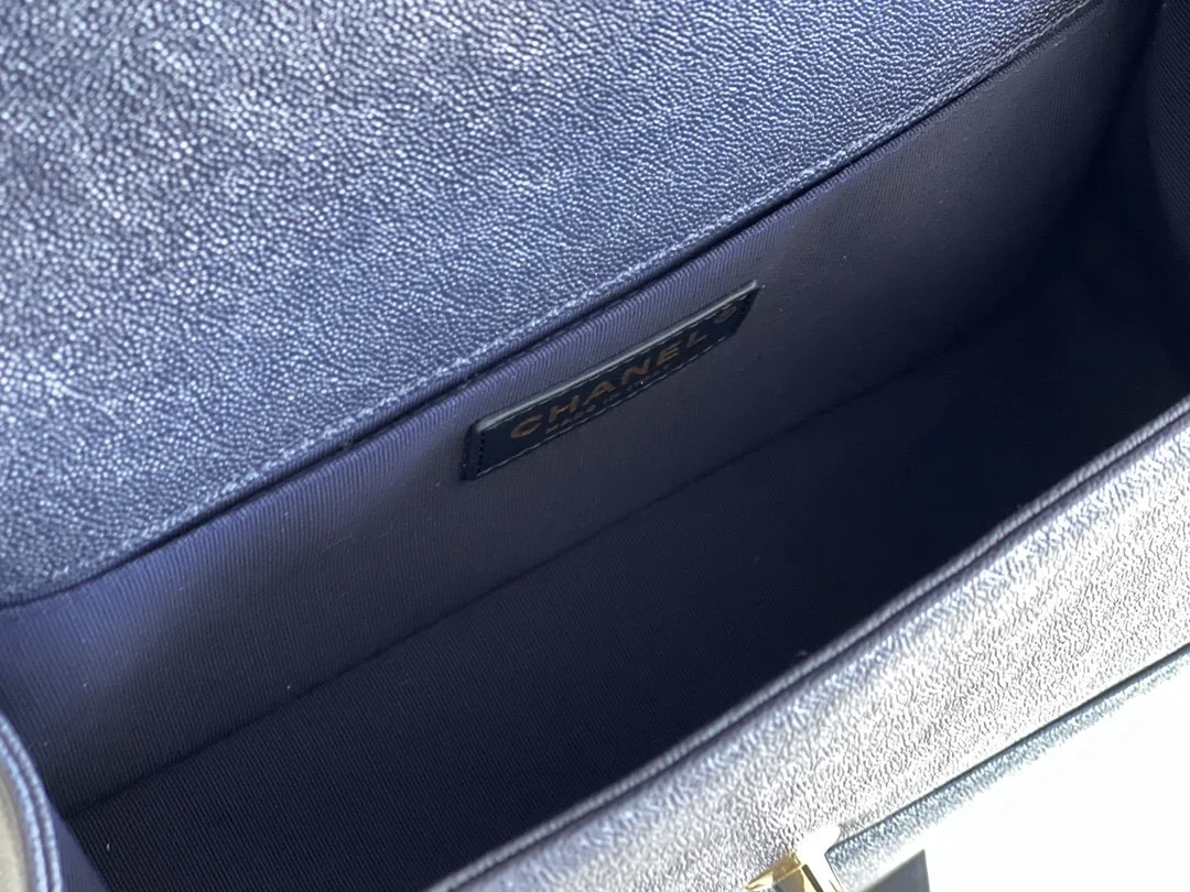 Chanel Medium Boy Handbag Dark Blue For Women 9.8in/25cm A67086