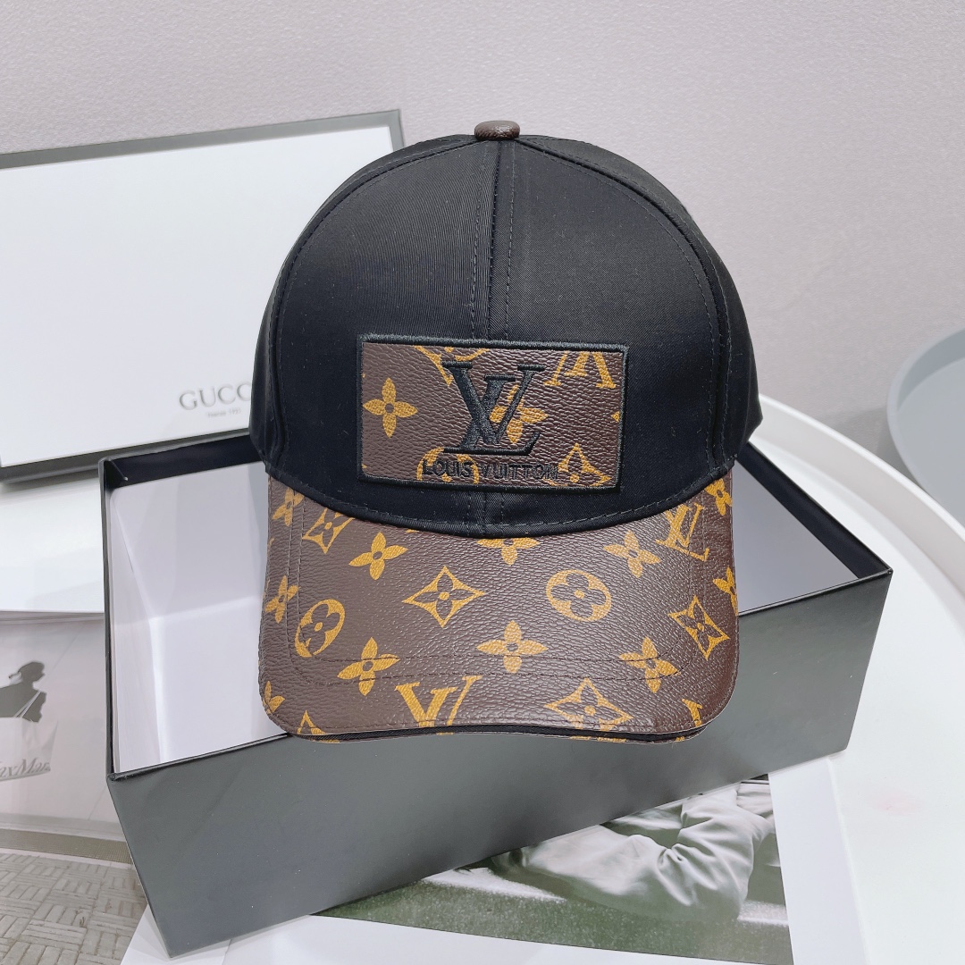 Louis Vuitton New Stitching Presbyopia Fisherman Cap - Black