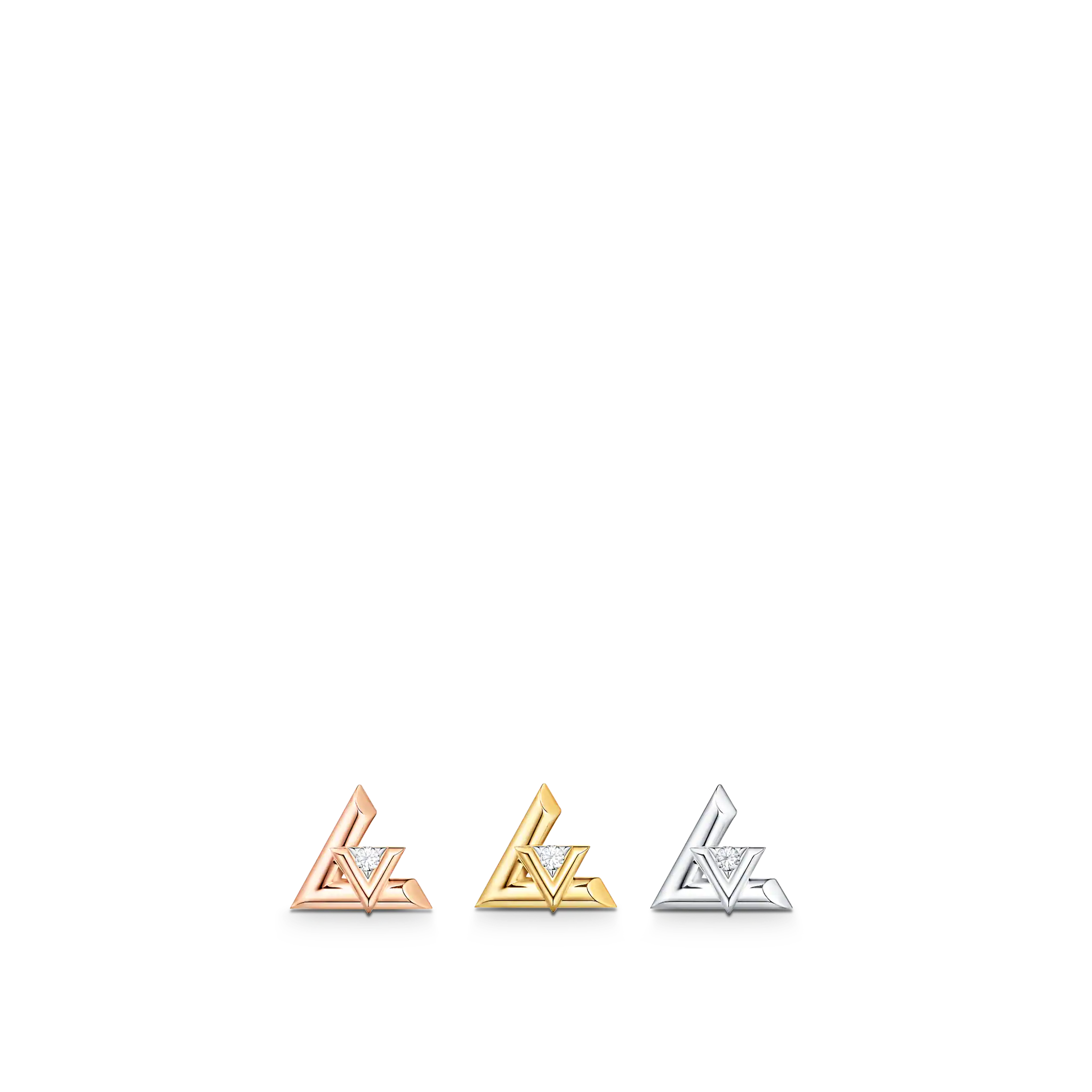 Louis Vuitton Volt One Stud, White Gold And Diamond - Per Unit