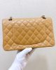 CHANEL Dark Beige Caviar Medium Classic Double Flap Bag
